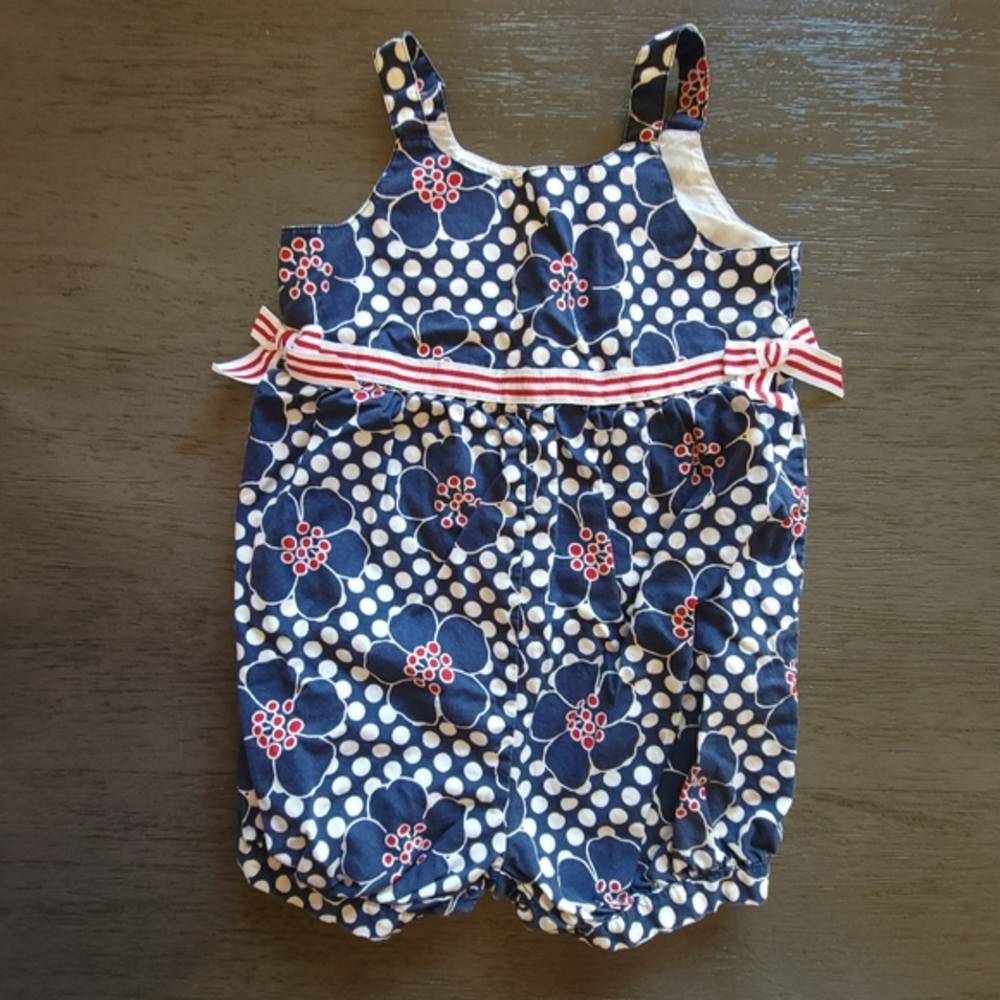 Gymboree Patriotic Red, White, & Blue Romper Size 18-24M